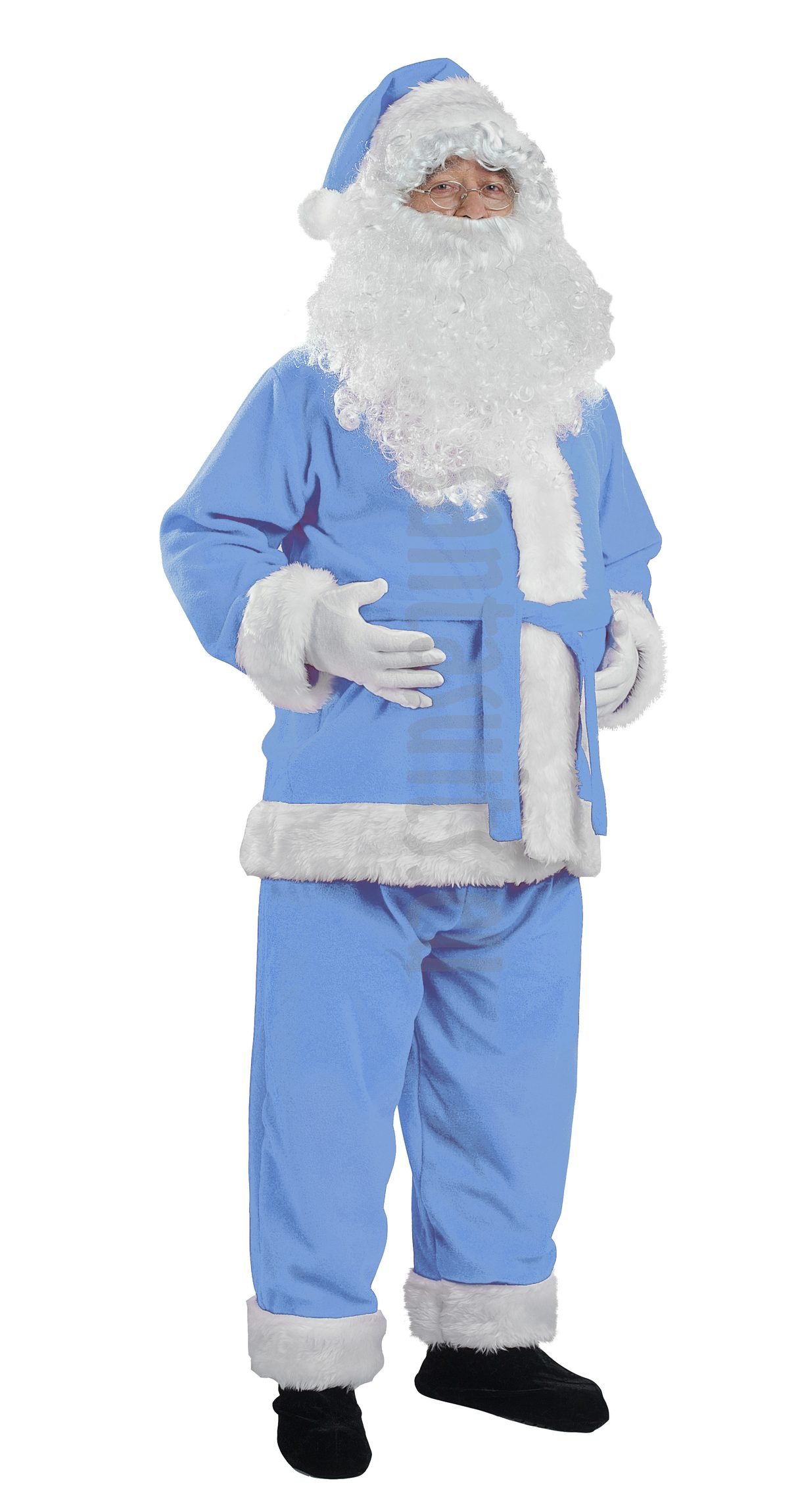 santa claus blue suit