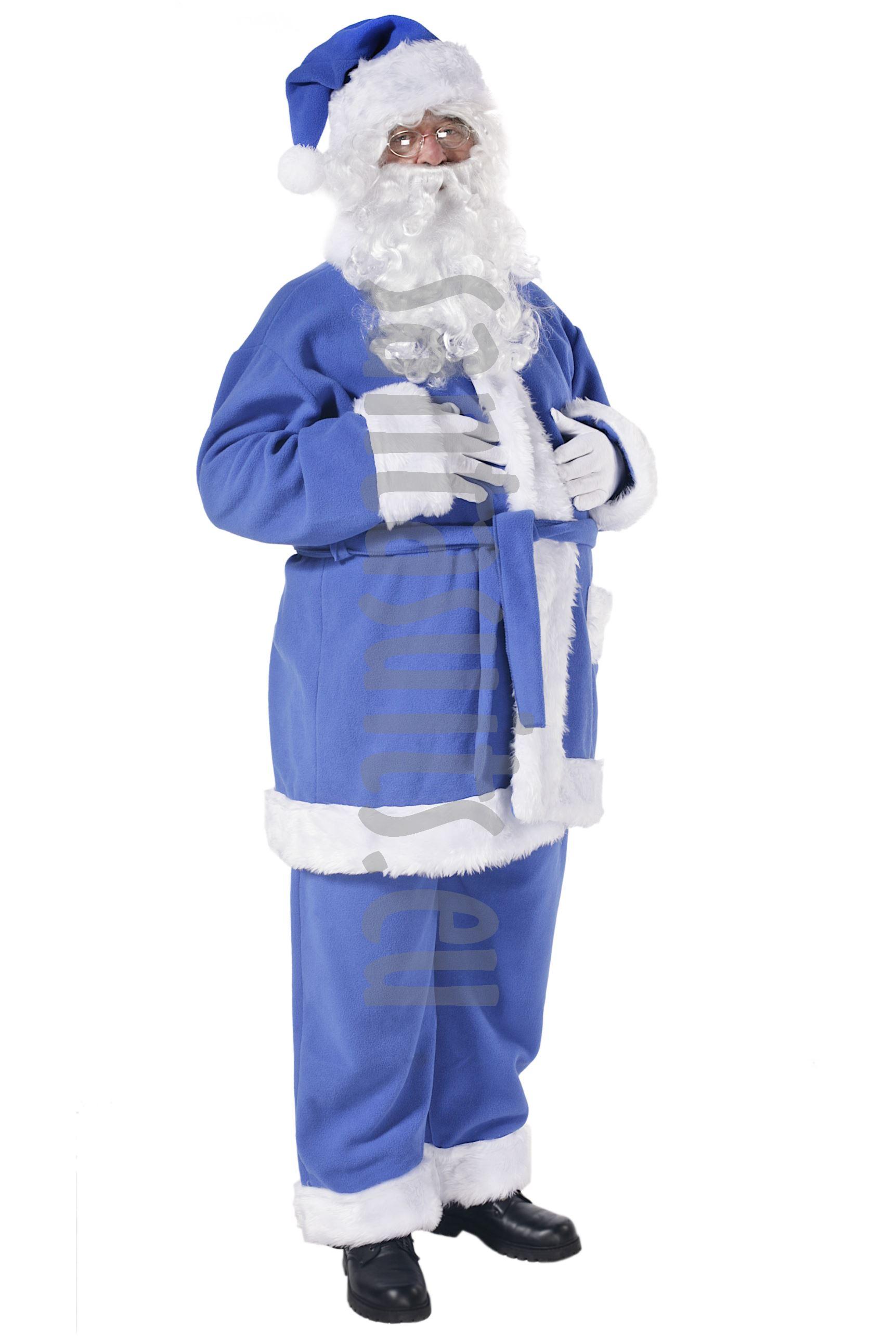 blue santa claus costume